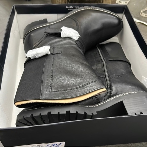 NATURALIZER TALON WOMENS LEATHER MOTORCYCLE MID-CALF BOOTS - Picture 2 of 12